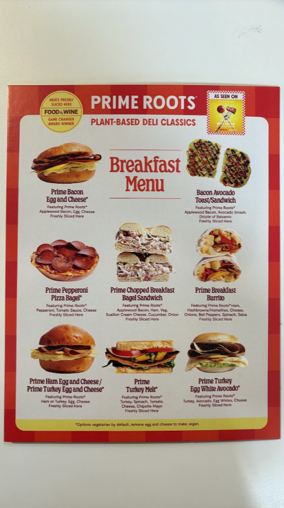 Breakfast Menu Counter Card