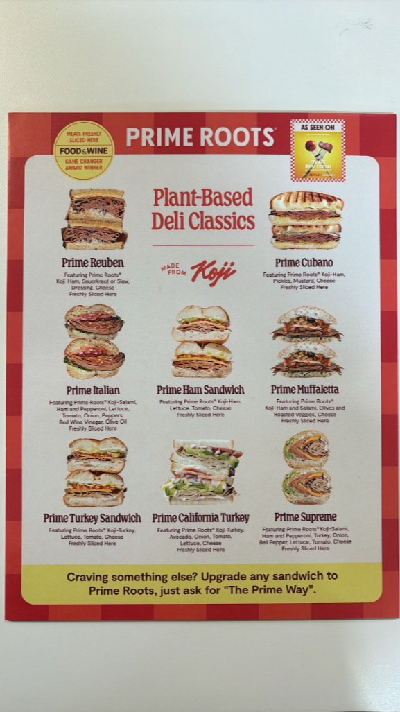 Deli Classics Menu Counter Card